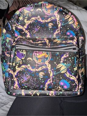 Marvel Space-Themed Mini Backpack with Neon Character Print